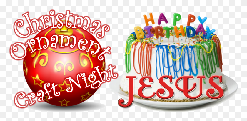 1862x839 Awana Christmas Ornament Amp Happy Birthday Jesus Night Happy Birthday Cake, Birthday Cake, Dessert, Food HD PNG Download
