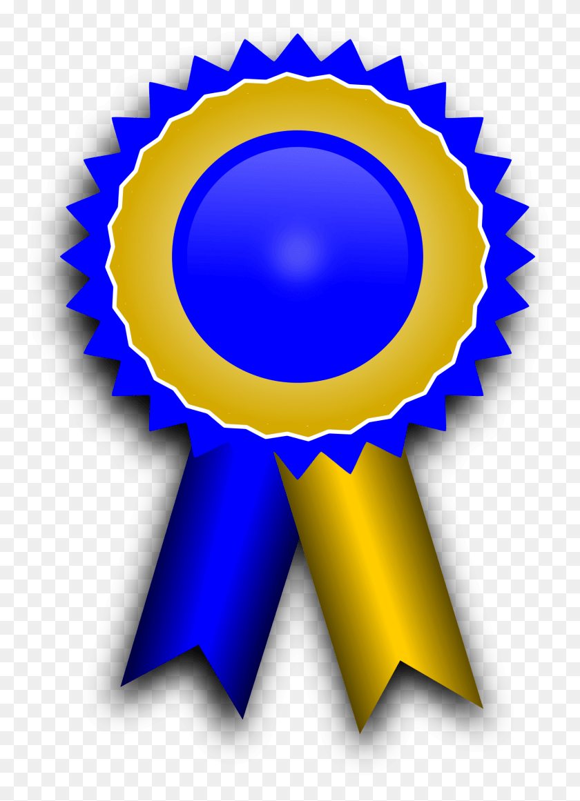1492x2107 Наградная Лента Клипарт Прозрачная Награда Синяя И Желтая Лента, Логотип, Символ, Товарный Знак Hd Png Скачать