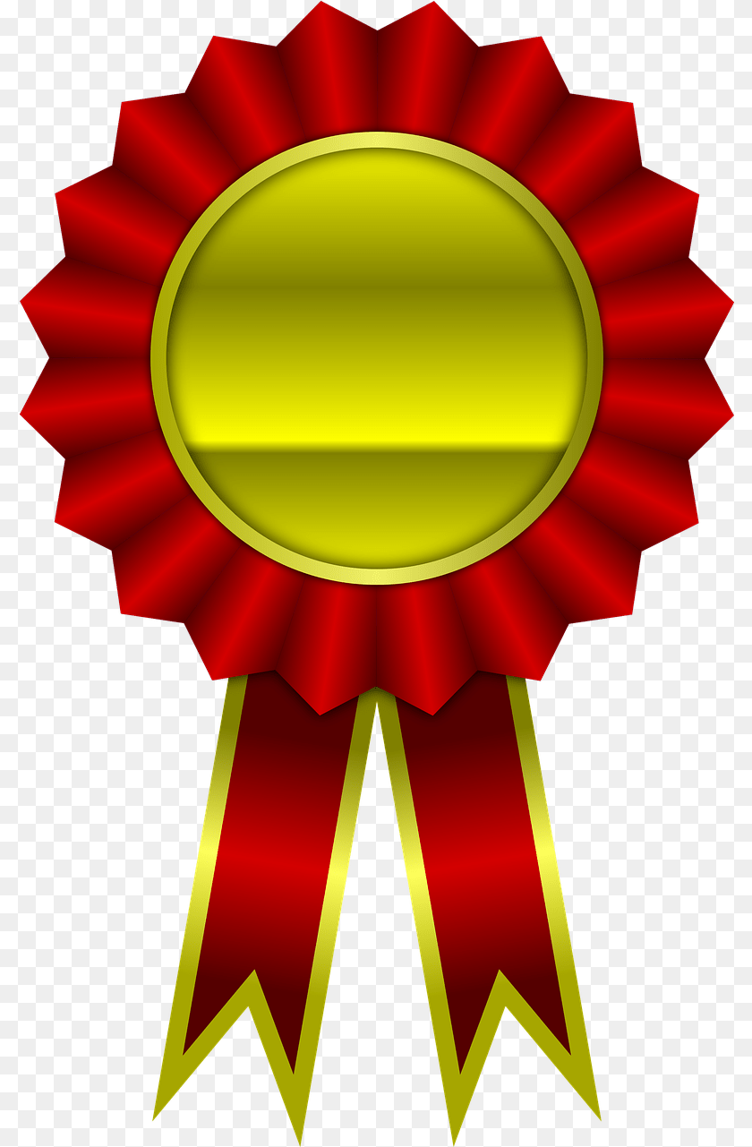 799x1281 Awardredribbonwinnerachievement Free From Red Achievement Ribbon, Badge, Gold, Logo, Symbol Clipart PNG