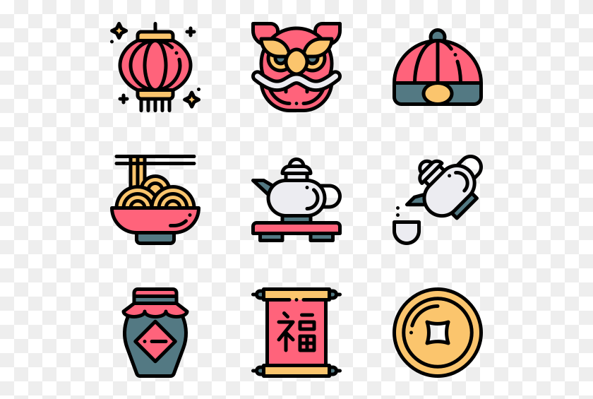 529x505 Awesome Chinese New Year Icons Concert Icon, Label, Text, Sticker HD PNG Download