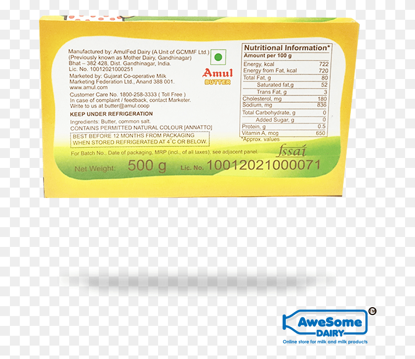 685x667 Awesome Dairy Amul Pasteurised Butter 100gm Image 3 Label, Text, Advertisement, Poster HD PNG Download