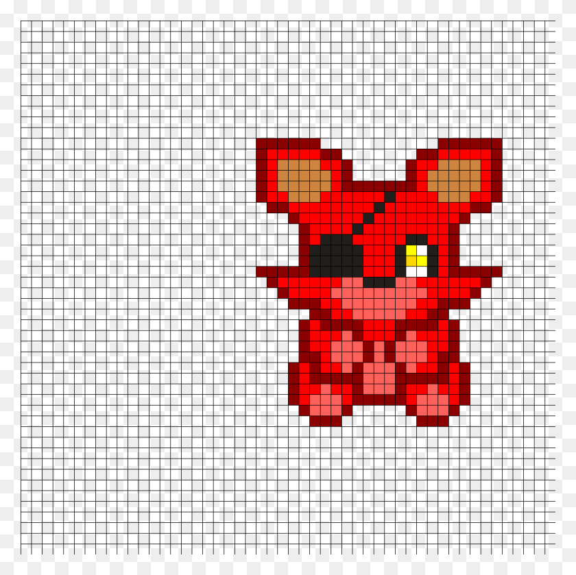 1050x1050 Awesome Foxy Plush Fnaf Perler Bead Pattern Fnaf Perler Beads Pattern, Tree, Plant, Vegetation HD PNG Download