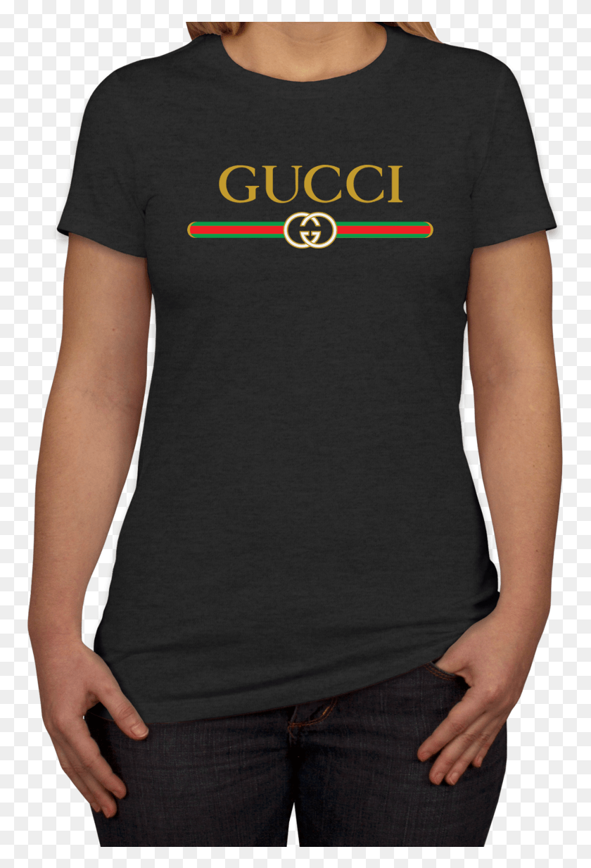 765x1173 Awesome Gucci Logo Print Women39s T Shirt Gucci Shirt Women Price, Clothing, Apparel, Sleeve HD PNG Download
