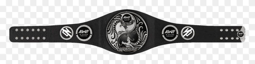 1827x359 Awf Tag Team Championships Belt, Buckle, Label, Text HD PNG Download