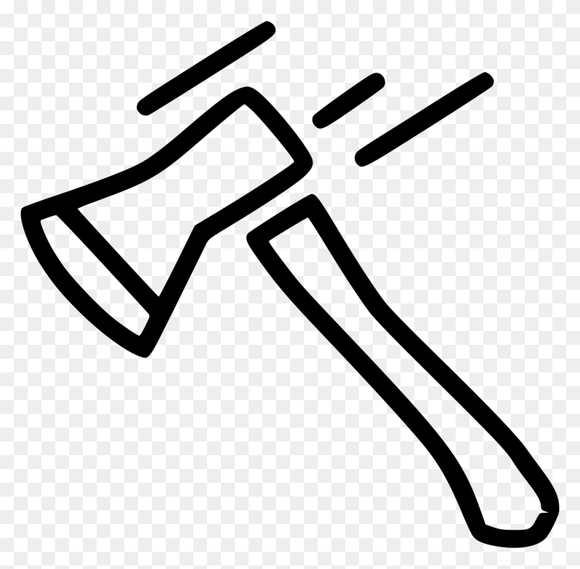 980x962 Axe Hatchet Tree Forest Wood Comments, Tool, Hammer, Stencil HD PNG Download