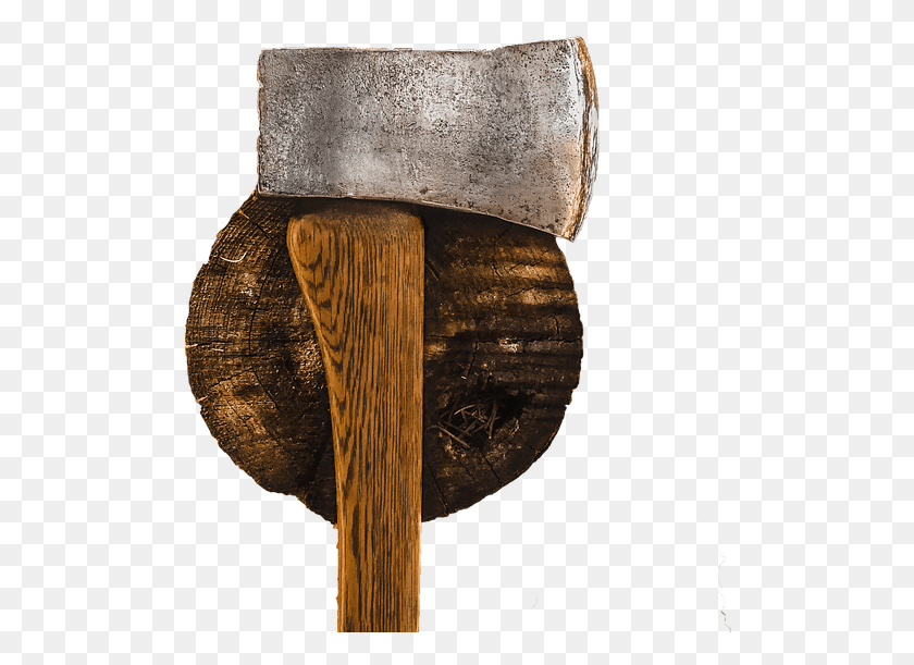 508x551 Axe Tree Stump With Axe Wood, Lamp, Bronze, Tool HD PNG Download