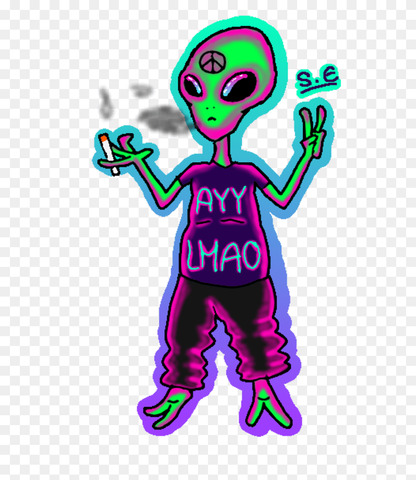 538x911 Ayy Lmao Og Alien Psychedelic Alien Clip Art, Фиолетовый, Караоке, Досуг Hd Png Скачать