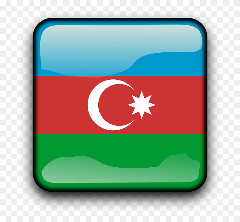 720x720 Azerbaijan Flag Country Nationality Square Button Azerbaijan Flag Square, First Aid, Text, Label HD PNG Download