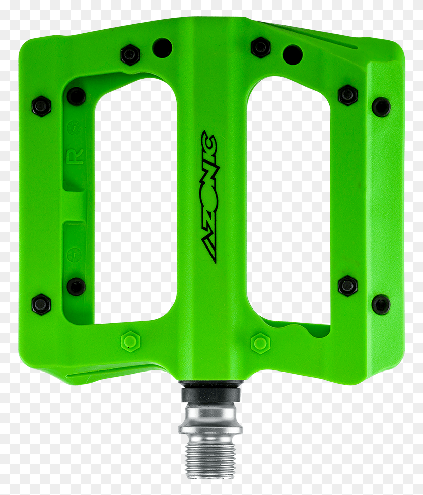 772x922 Descargar Png Azonic Blaze Pedal Neon Verde Azonic, Símbolo, Hebilla, Emblema Hd Png