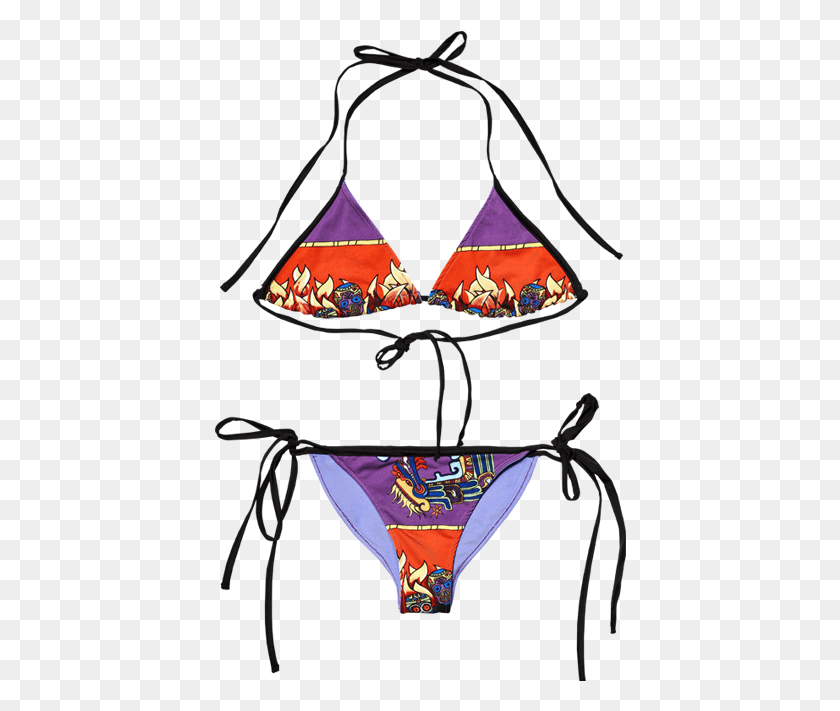 412x651 Aztec Bikini Lingerie Top, Clothing, Apparel, Swimwear HD PNG Download