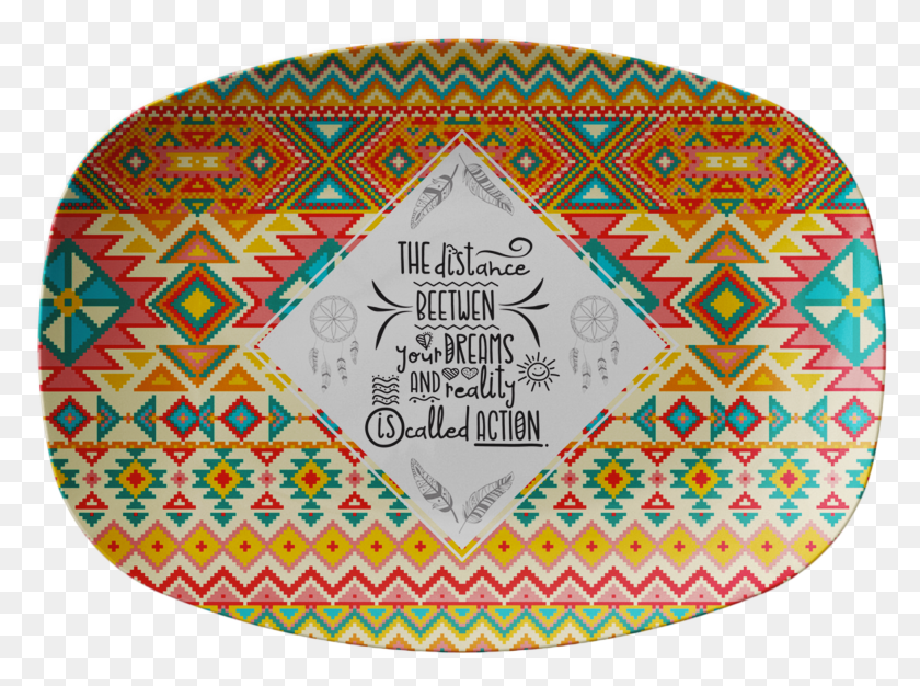 1958x1422 Aztec Inspired 10 X 14 Serving Platter Circle, Rug, Pattern, Dish HD PNG Download