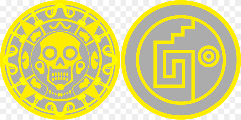 1280x640 Aztec Skull Symbol, Logo, Coin, Money Transparent PNG
