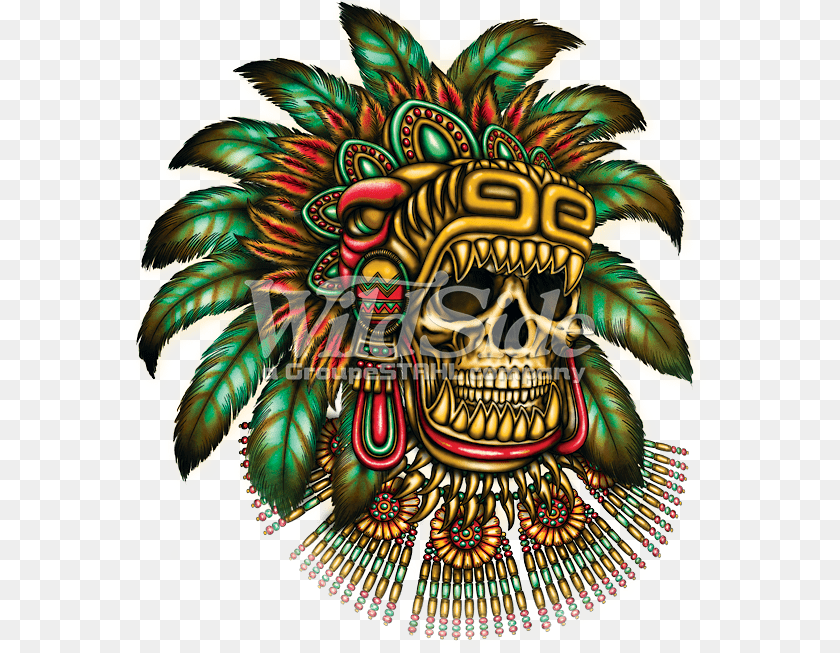 578x653 Aztec Skull Warrior Aztec Jaguar Warrior Skull, Emblem, Symbol, Architecture, Pillar Transparent PNG
