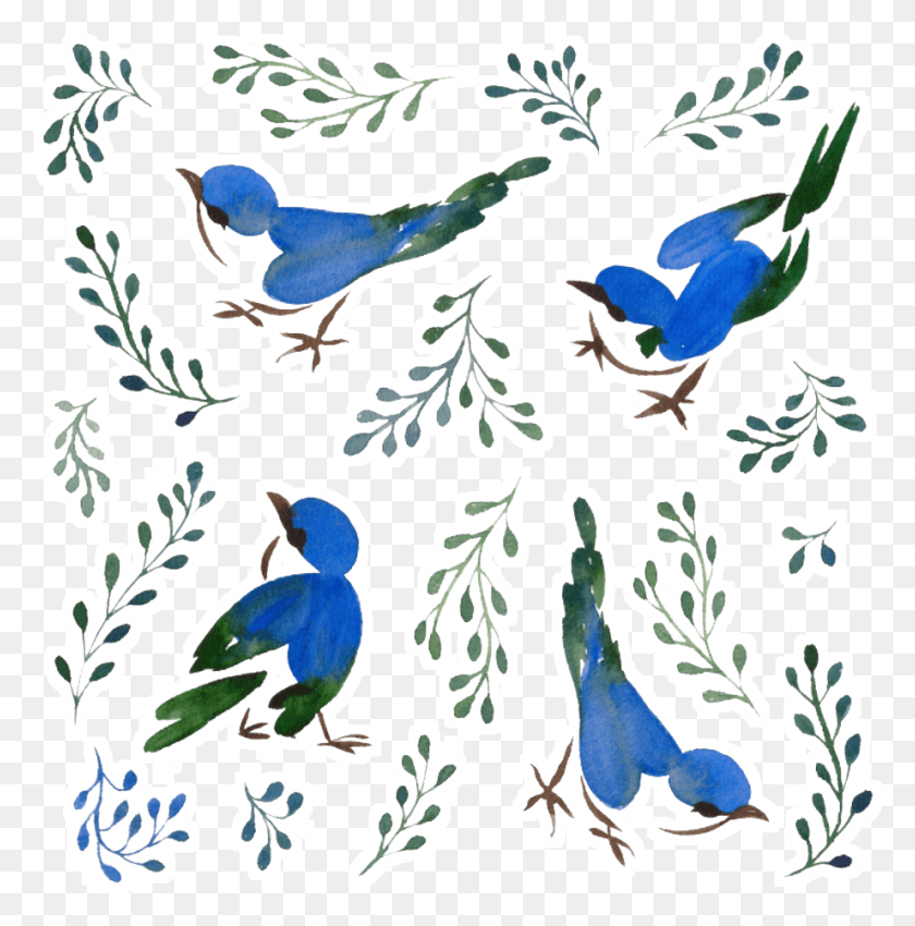 921x933 Azul E Verde De Milena B Mountain Bluebird, Джей, Птица, Животное Hd Png Скачать