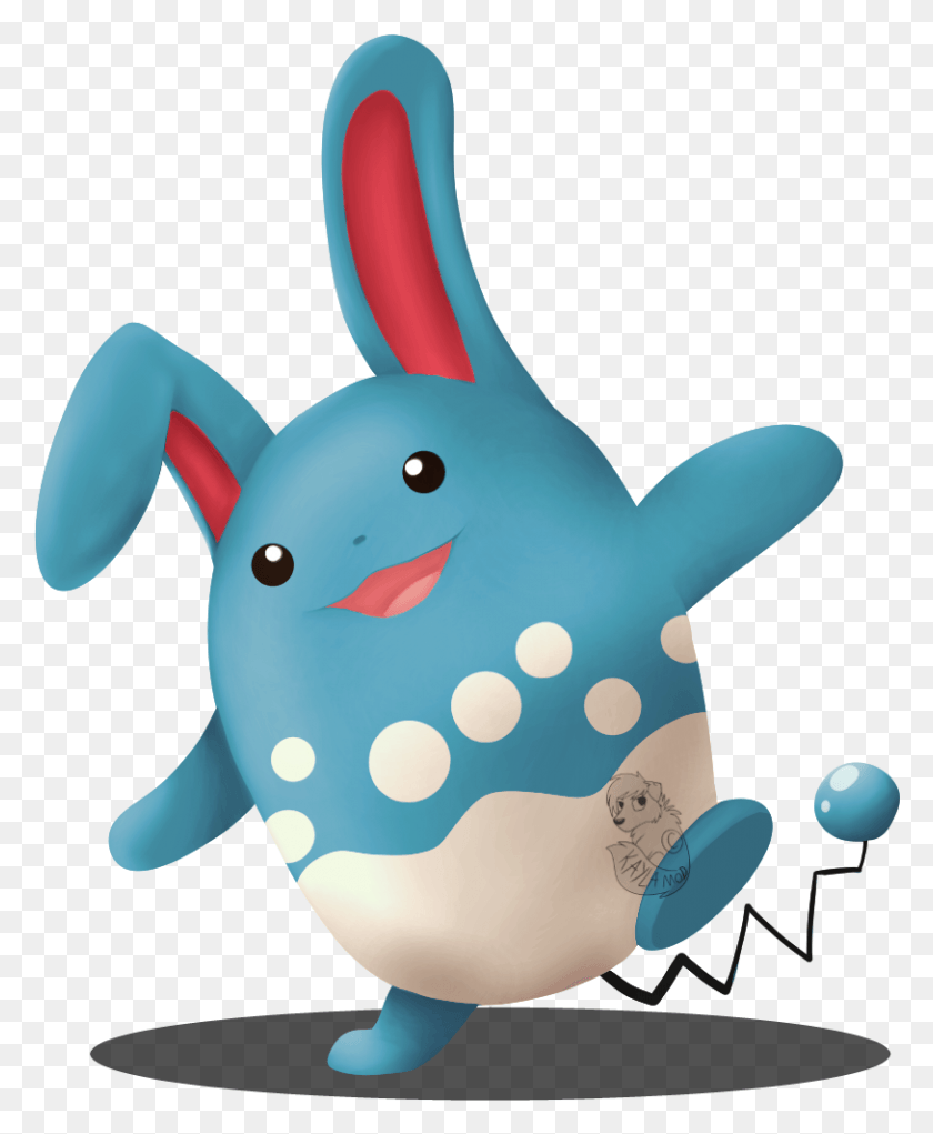 813x1002 Descargar Png Azumarill Animal Figure, Toy, Sea Life, Mamífero Hd Png