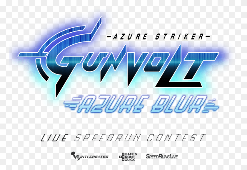1067x709 Azure Blur Azure Striker Gunvolt Logo, Текст, Графика Hd Png Скачать