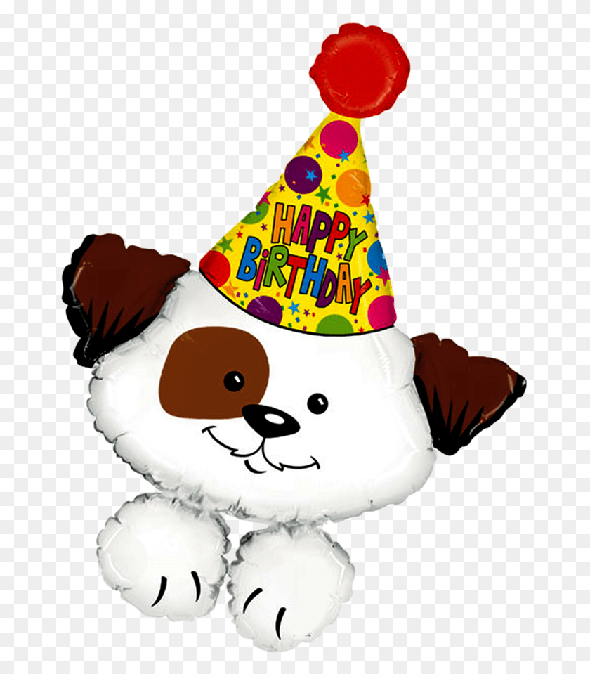 669x899 B Birthday Birthday Puppy Cartoon, Clothing, Apparel, Party Hat Descargar Hd Png