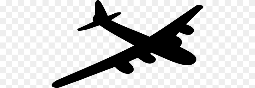 500x290 B Bomber Airplane Vector Image, Gray Transparent PNG