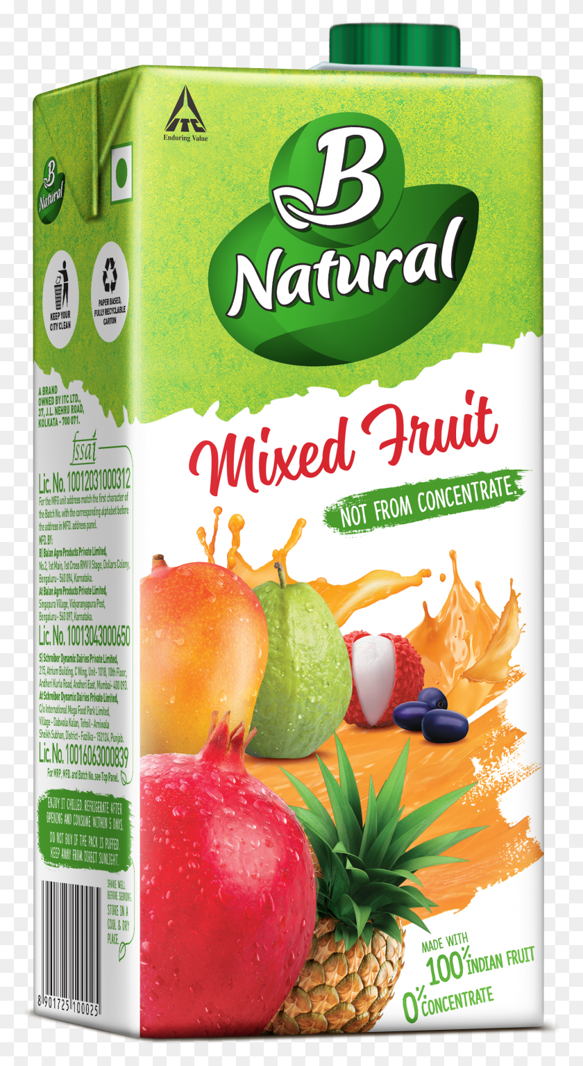 1489x2815 B Natural Mixed Fruit Drinks Juicebox HD PNG Download