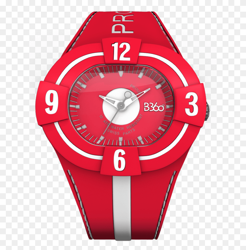 640x794 B Proud Red White Watch Watch, Wristwatch, Analog Clock, Clock HD PNG Download
