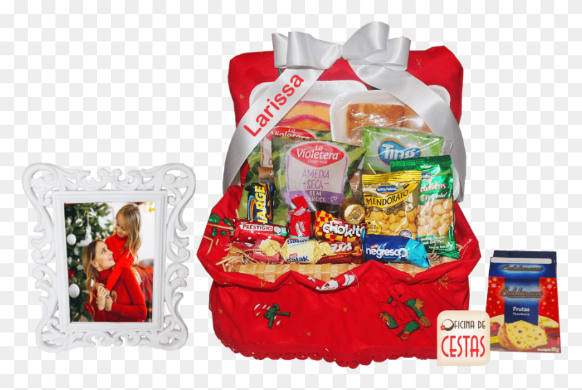 891x575 Ba Natalino Arvore De Natal Gift Basket, Person, Human, Food HD PNG Download