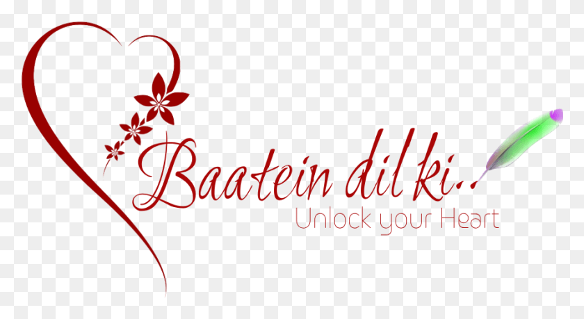 887x454 Baatein Dil Ki Calligraphy, Graphics, Floral Design HD PNG Download