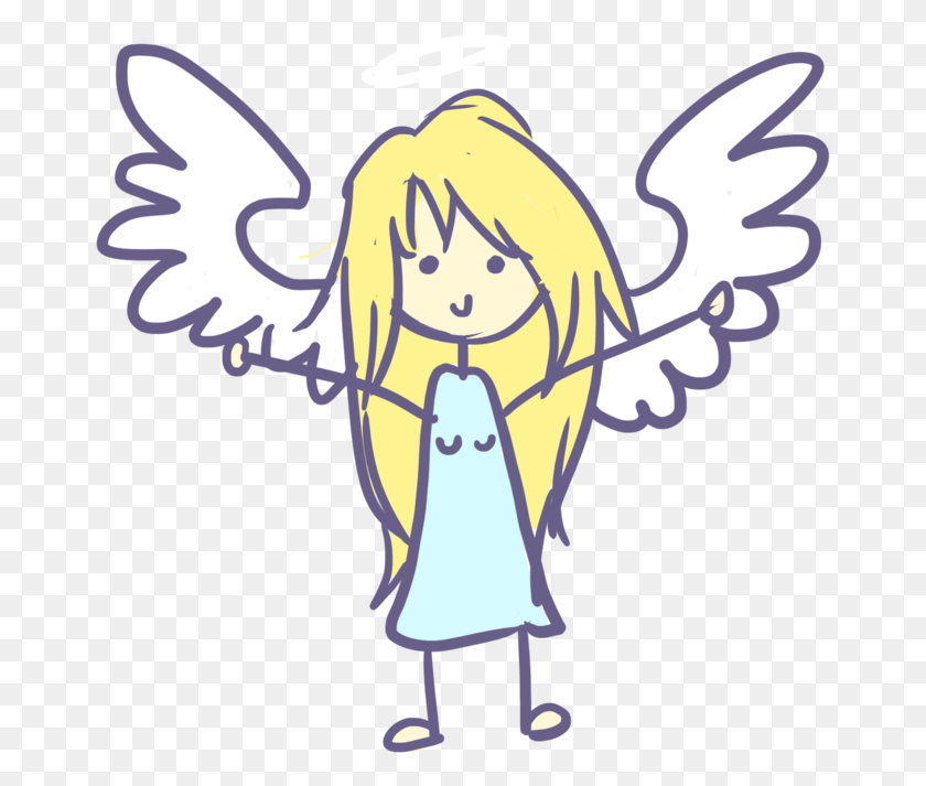 667x653 Baby Angel Pic Angel Cartoon Transparent Background, Elephant, Wildlife, Mammal HD PNG Download