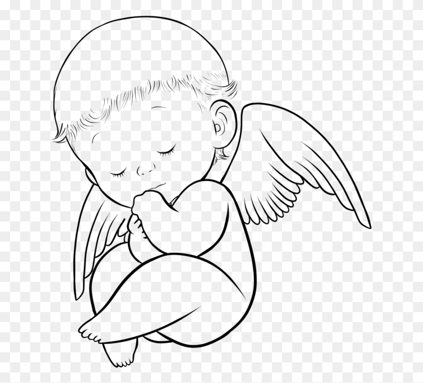 642x701 Baby Angel Wings Clipart, Gray, World Of Warcraft HD PNG Download