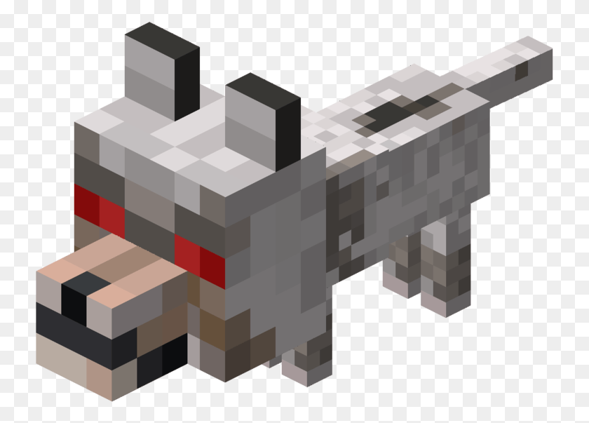 739x543 Baby Angry Wolf Minecraft Wolf, Toy, Building, Concrete HD PNG Download