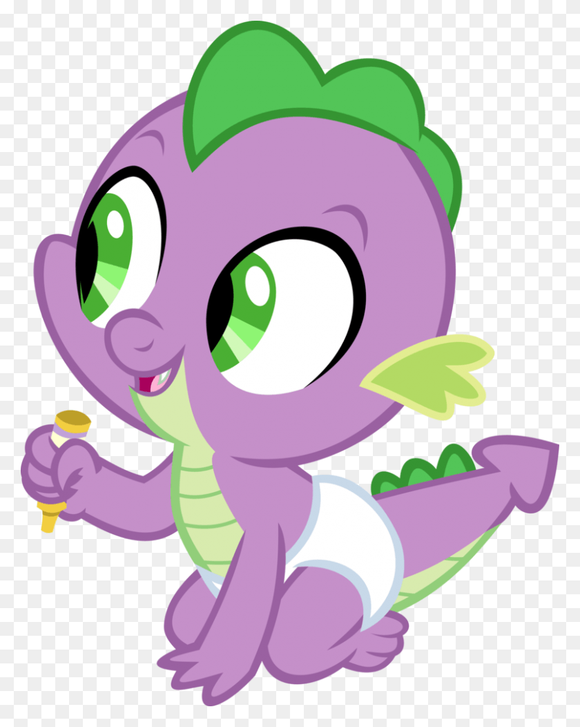 805x1024 Baby Baby Dragon Baby Spike Crayon Cute Mlp Baby Spike, Graphics, Gecko HD PNG Download