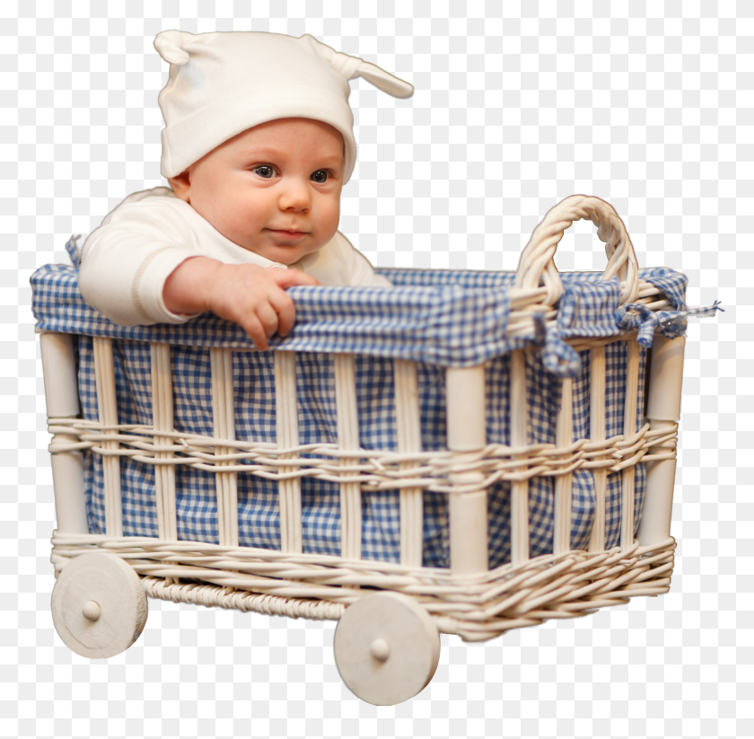 2460x2407 Baby Baby In Basket HD PNG Download