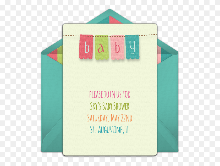 535x574 Baby Banner Online Invitation Art Paper, Envelope, Mail, Greeting Card HD PNG Download