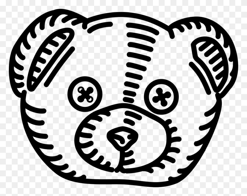 924x720 Baby Bear Head Ours Outlines Teddy Toy Tte Transparent Bear Symbol Black, Gray, World Of Warcraft HD PNG Download