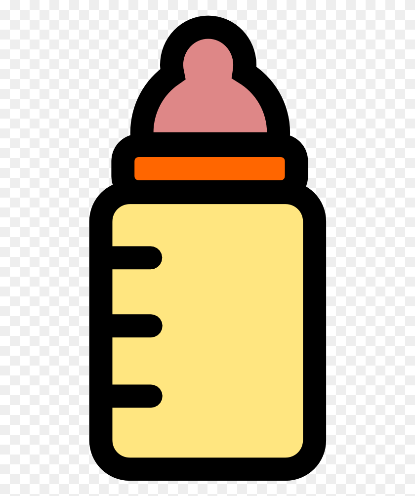482x944 Baby Bottle Clip Art Easy To Draw Baby Bottle, Text, Label, Symbol HD PNG Download