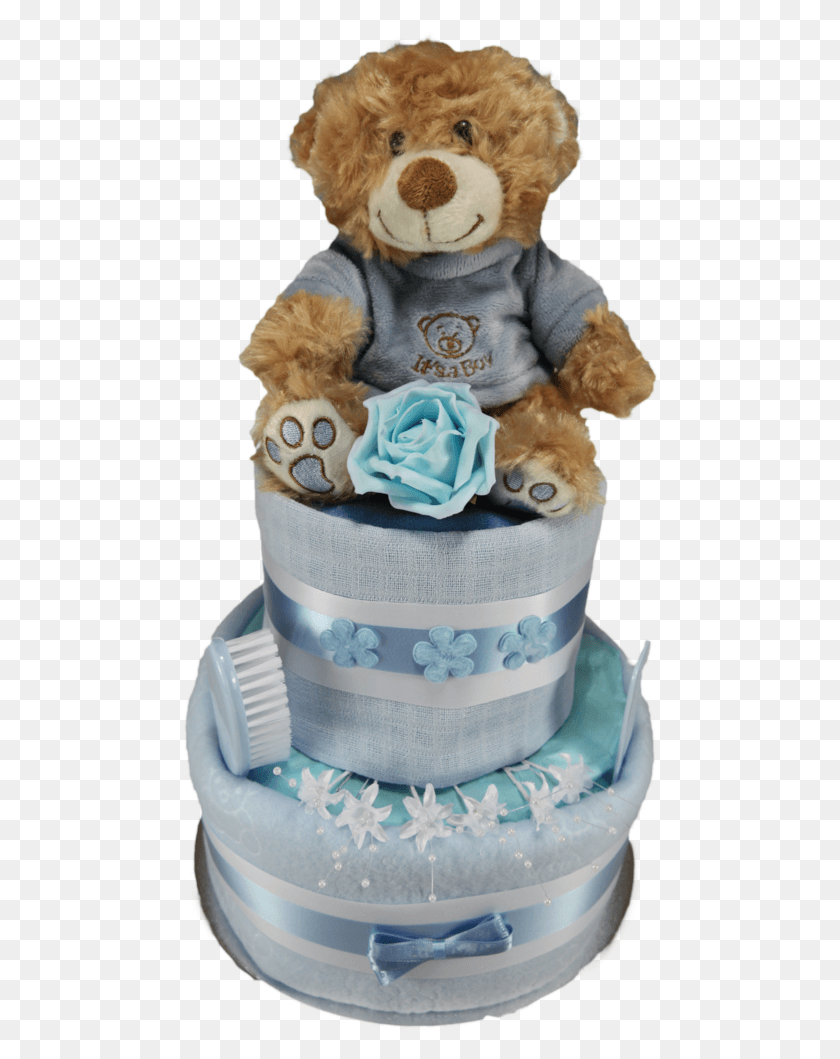 476x999 Baby Boy Two Tier Nappy Cake With Cute 39it39s A Boy39 Cake Decorating, Dessert, Food, Birthday Cake HD PNG Download