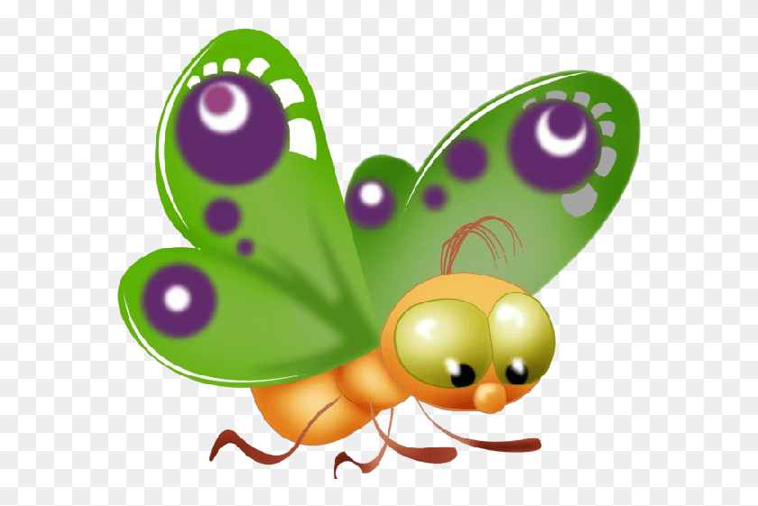 581x501 Baby Butterfly Cartoon Clip Art Pictures Clipart Butterfly Transparent Background, Plant, Food, Vegetable HD PNG Download