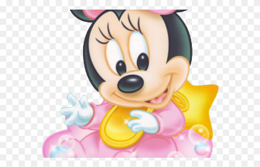 574x481 Baby Clipart Minnie Mouse Minnie Mouse Pink, Toy, Super Mario, Food HD PNG Download