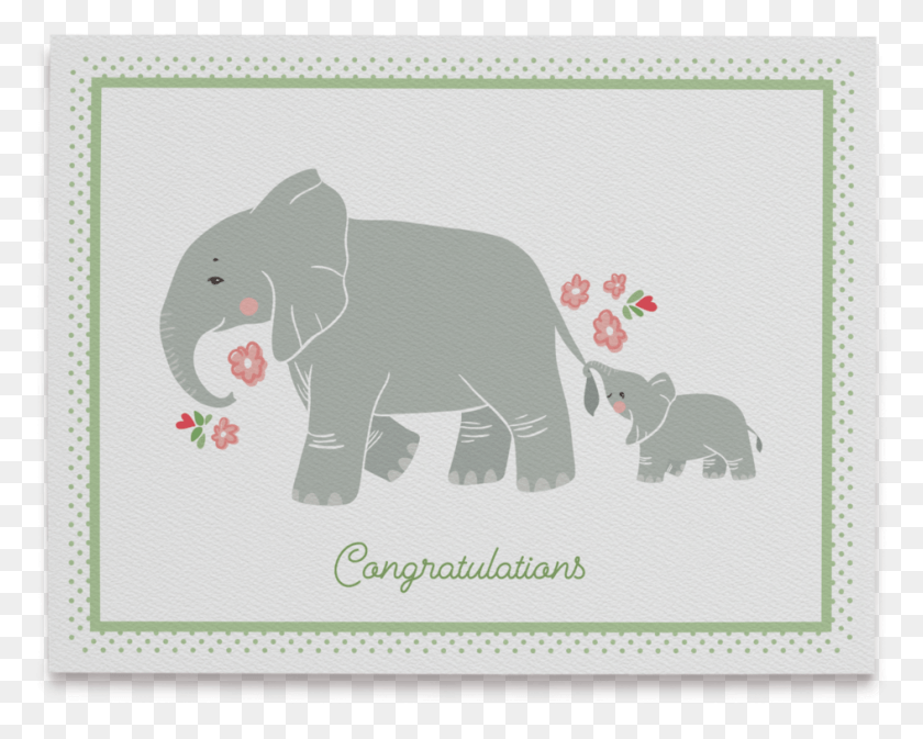 944x743 Baby Congratulations Greeting Cards Indian Elephant, Animal, Mammal, Label HD PNG Download
