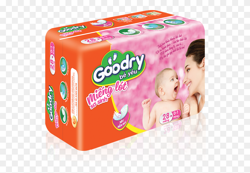 548x522 Baby Diaper Goodry Brand From Ky Vy Corporation Vietnam Baby, Person, Human, Text HD PNG Download