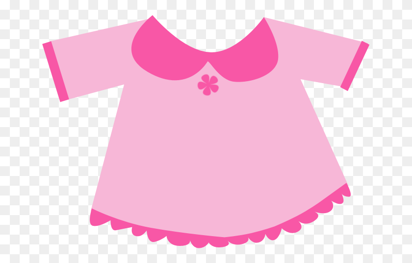 669x478 Baby Dress Clipart Ba Girl Clothes Clipart Clip Art Baby Dress Pink, Clothing, Apparel, Sleeve HD PNG Download