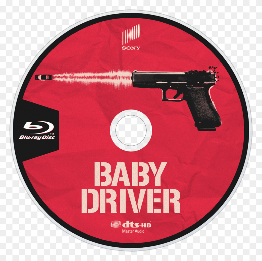 1000x1000 Baby Driver Bluray Disc Image Blu Ray, Gun, Weapon, Weaponry HD PNG Download