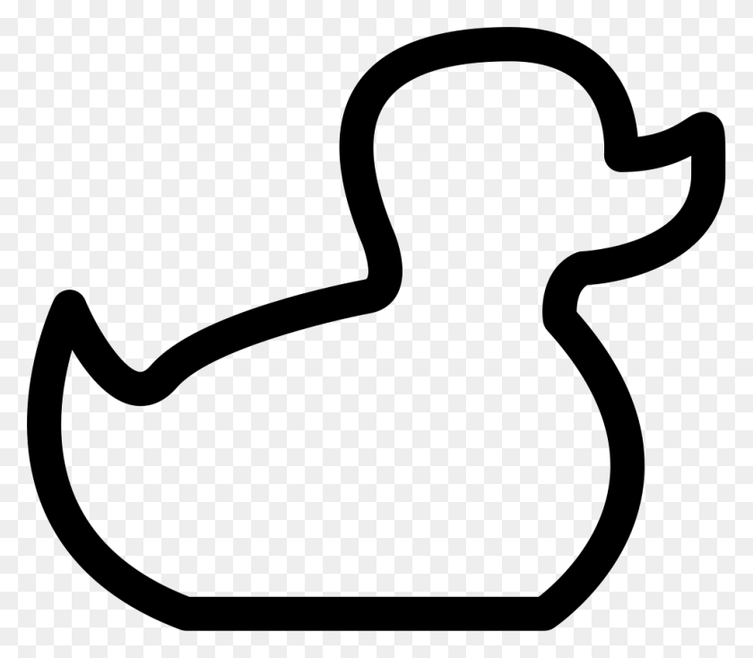 981x848 Baby Duck Toy Outline Contorno De Un Pato, Stencil, Bird Hd Png