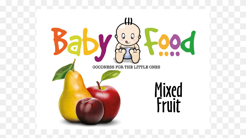592x411 Baby Food Mixed Fruits Apple, Plant, Pear, Fruit HD PNG Download