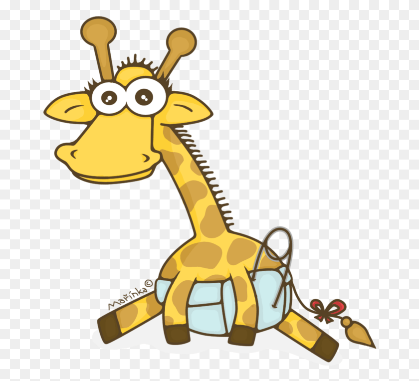 670x704 Baby Giraffe In Diaper Clipart Baby Giraffe In Diaper Clipart, Animal, Leisure Activities, Reptile HD PNG Download