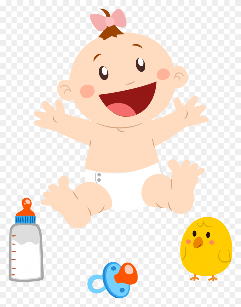 1788x2318 Baby Girl And Accessories Vector Blanco Y Negro Clipart Accesorios Para Bebés, Cupido, Persona, Humano Hd Png