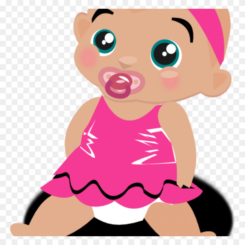 1024x1024 Baby Girl Clipart Free Ba ​​Girl Clipart At Getdrawings Bebé Niña Negra Clipart, Vestido, Ropa, Persona Hd Png