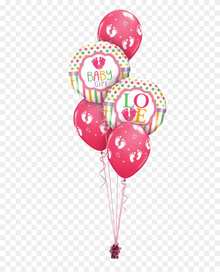 435x981 Baby Girl Footprint Classic Balloon, Ball, Sweets, Food HD PNG Download