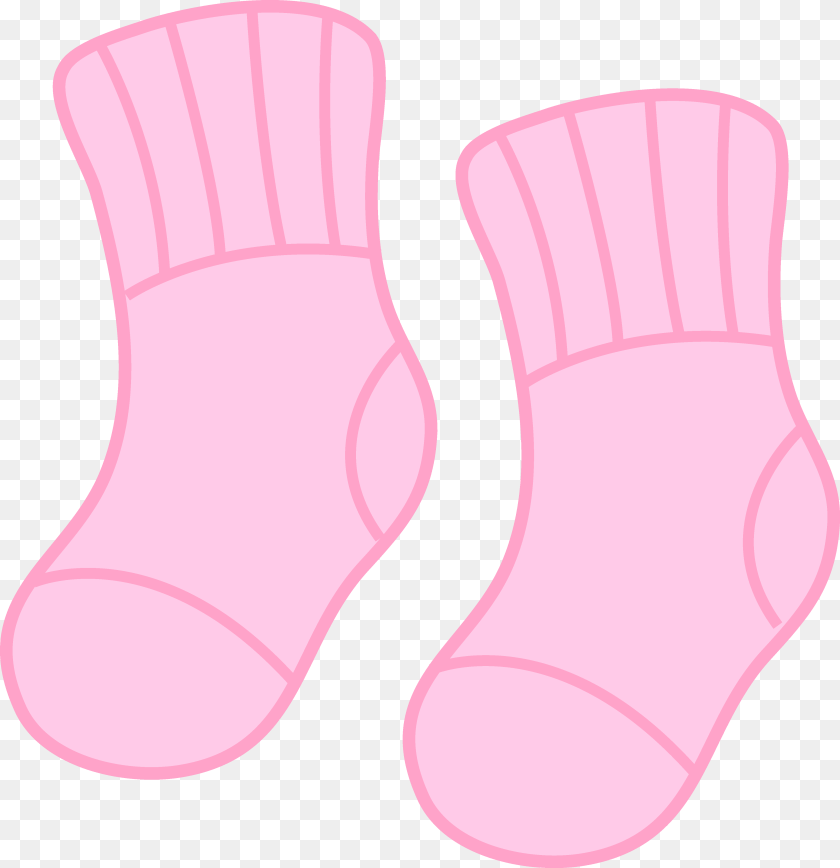 4462x4611 Baby Girl Pink Socks Clip Art Items, Clothing, Hosiery, Sock, Diaper Transparent PNG