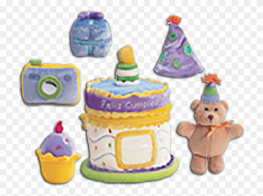 725x566 Descargar Png Baby Gund Spanish My First Birthday Feliz Cumpleanos Baby Toys, Icing, Cream, Cake Hd Png