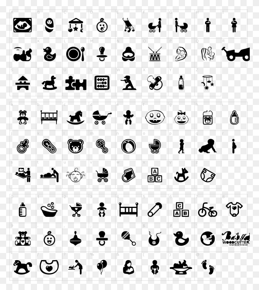 1001x1130 Baby Icons Font Schriftart Baby Icons, Text, Number, Symbol HD PNG Download